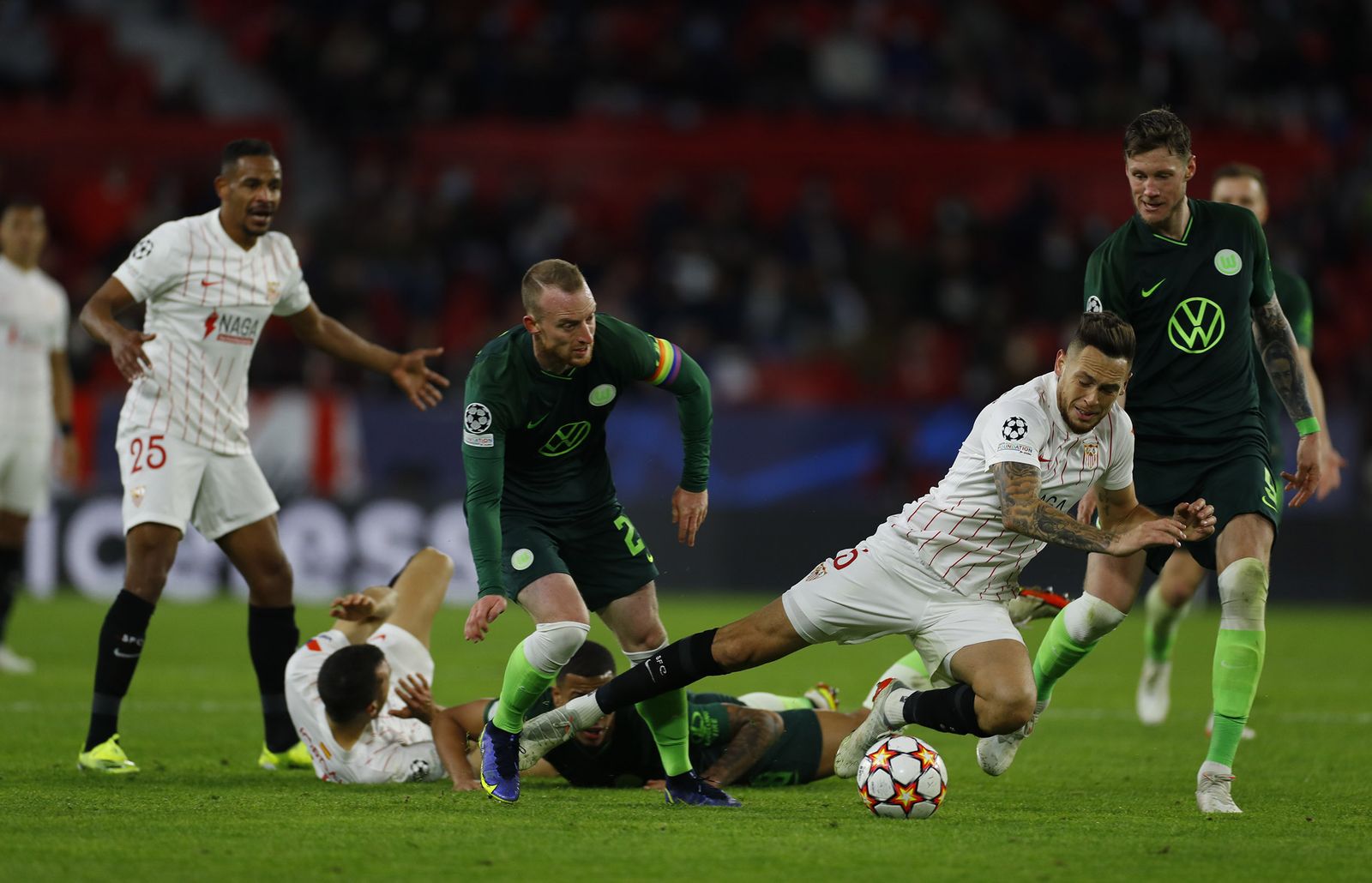 Las imágenes del Sevilla-Wolfsburgo