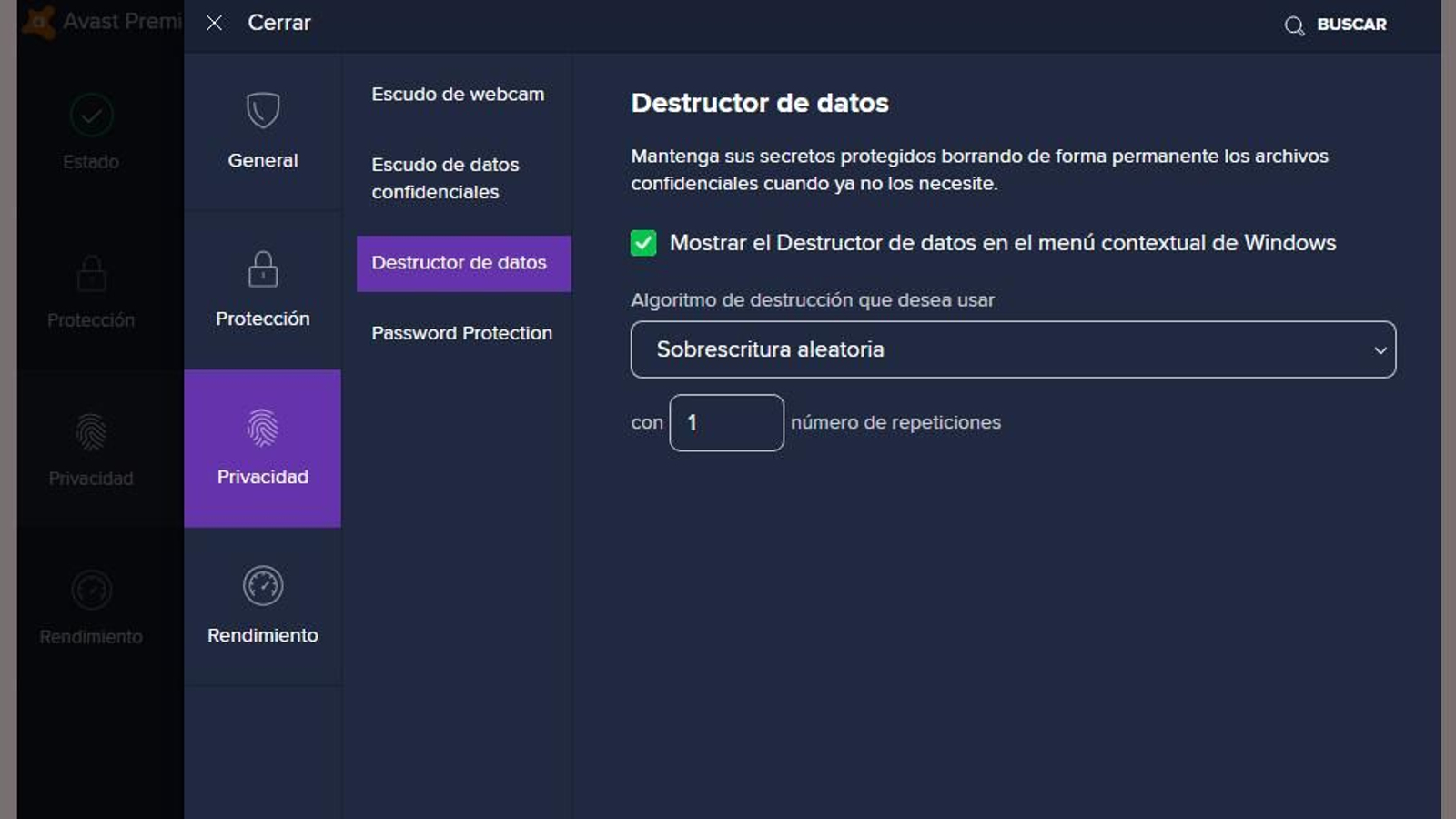 Imágenes del antivirus Avast Premium Security