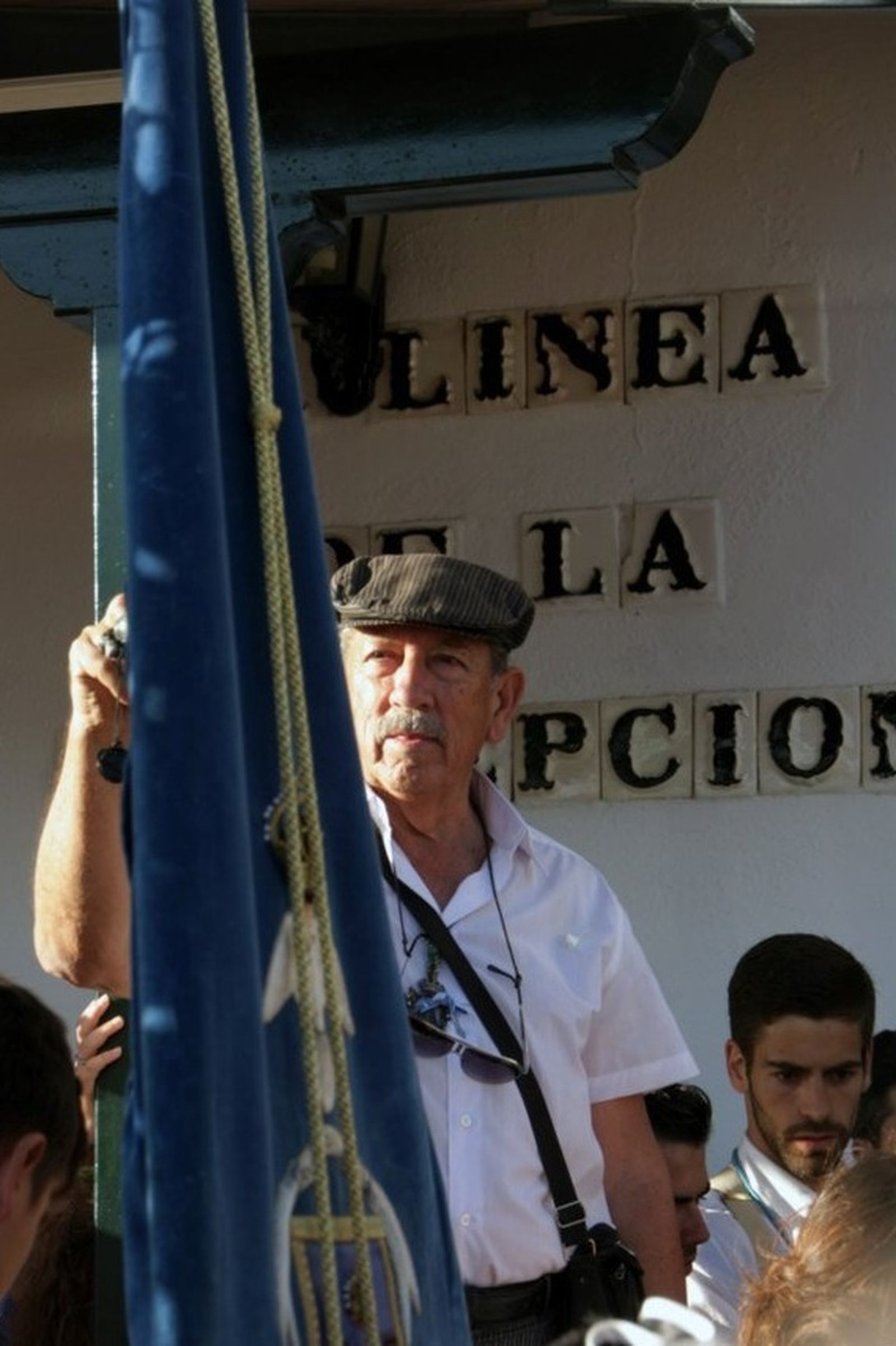 Manuel Pedrero, en la casa hermandad de La Línea en el Rocío.