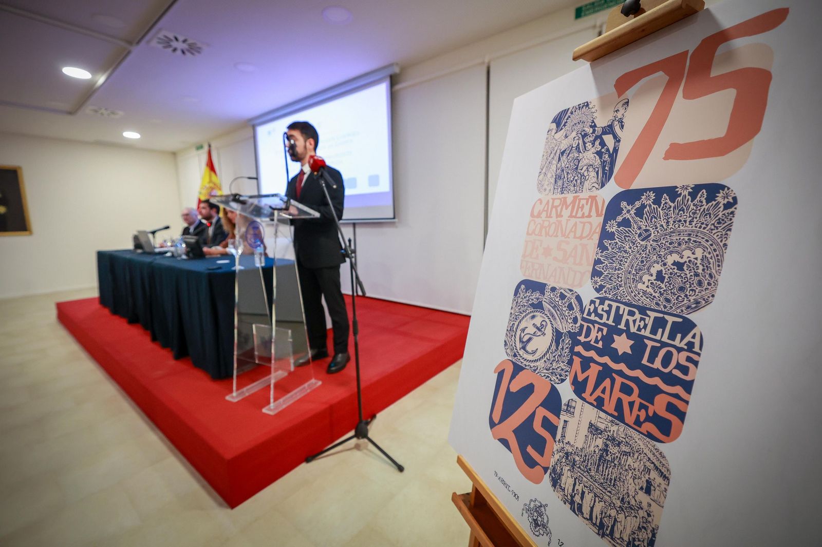 Presentación de los actos del doble aniversario de la hermandad del Carmen en San Fernando