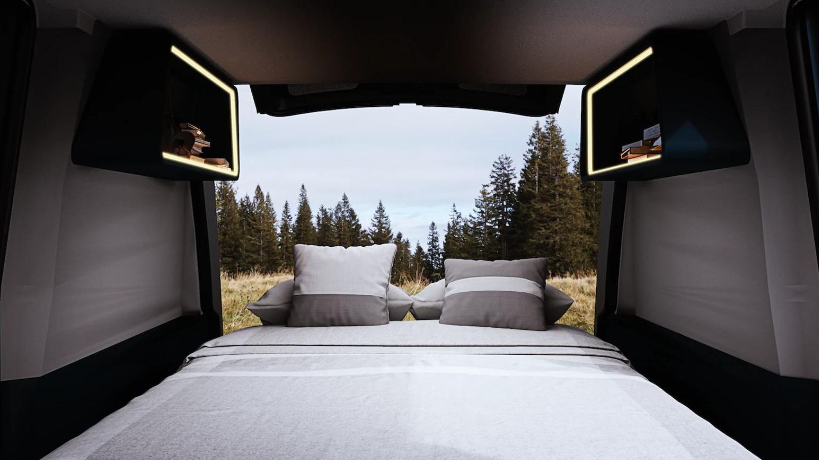 La zona posterior se transformará en un dormitorio para dos ocupantes.