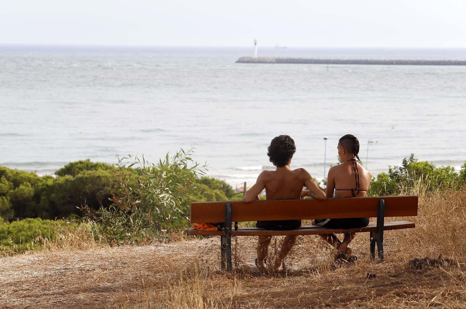 Ambiente en la playa de Mazagón en la tarde del martes, en imágenes