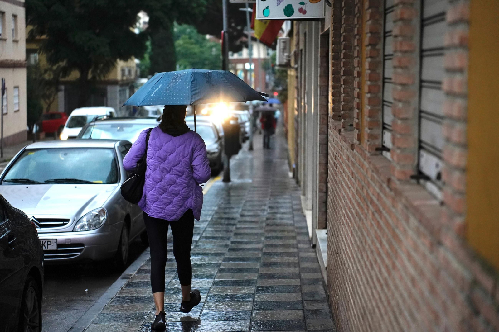 Lluvia en el centro de Algeciras.