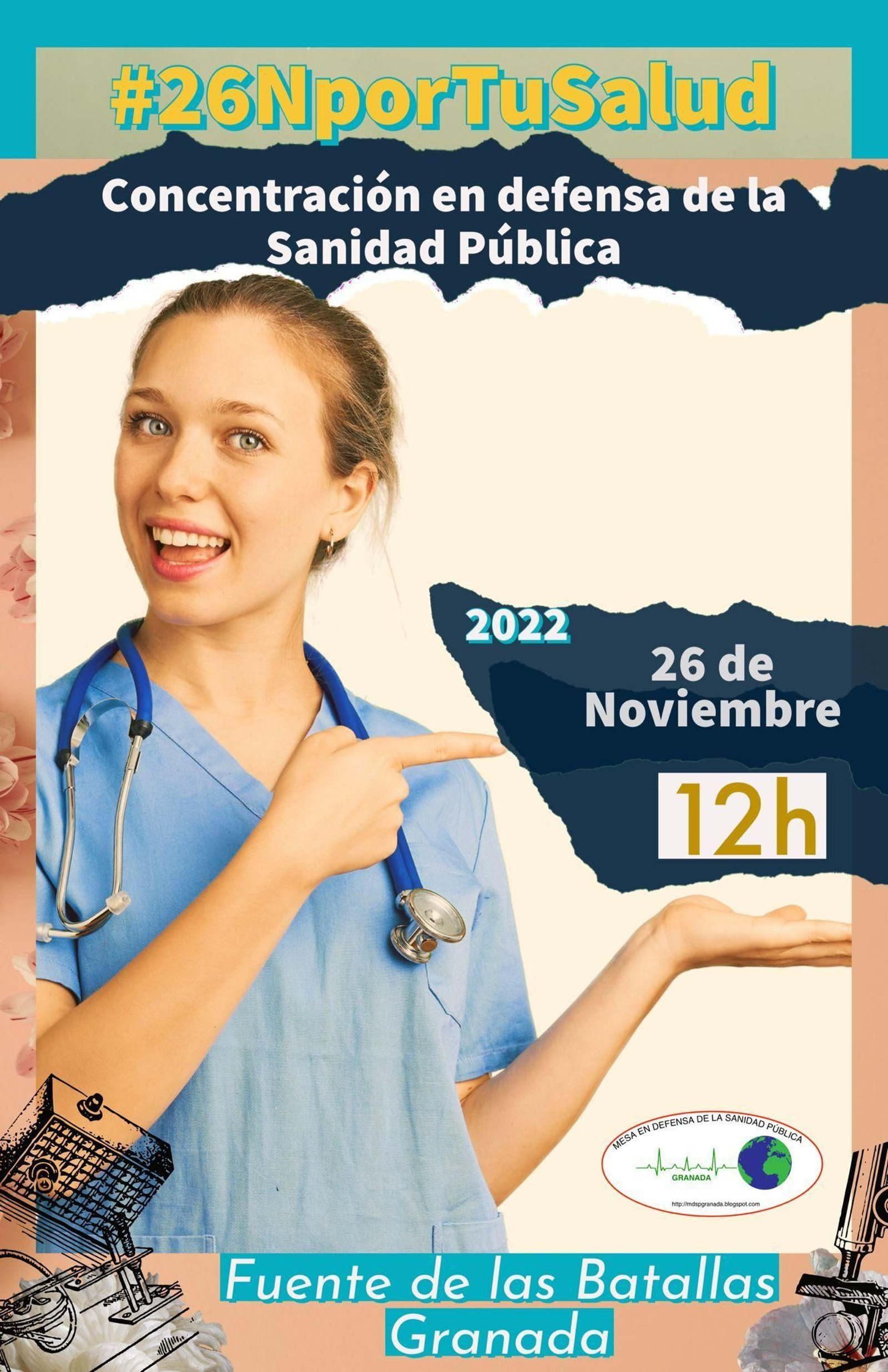 Cartel que anuncia la protesta.