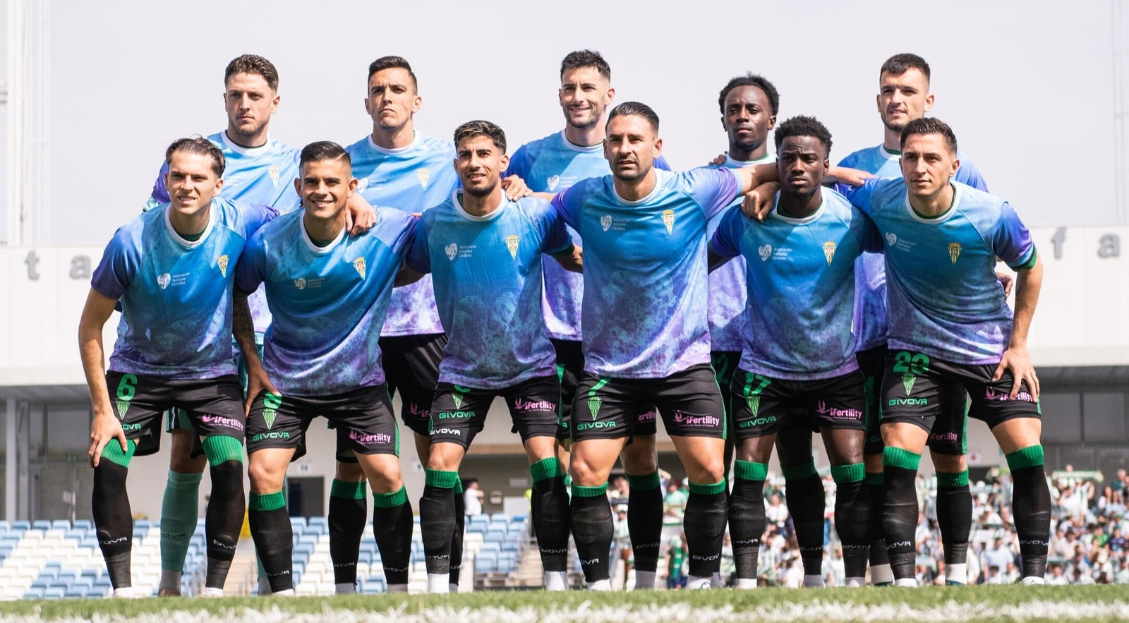 El once inicial del Córdoba CF ante el Real Madrid Castilla en el Alfredo Di Stéfano.