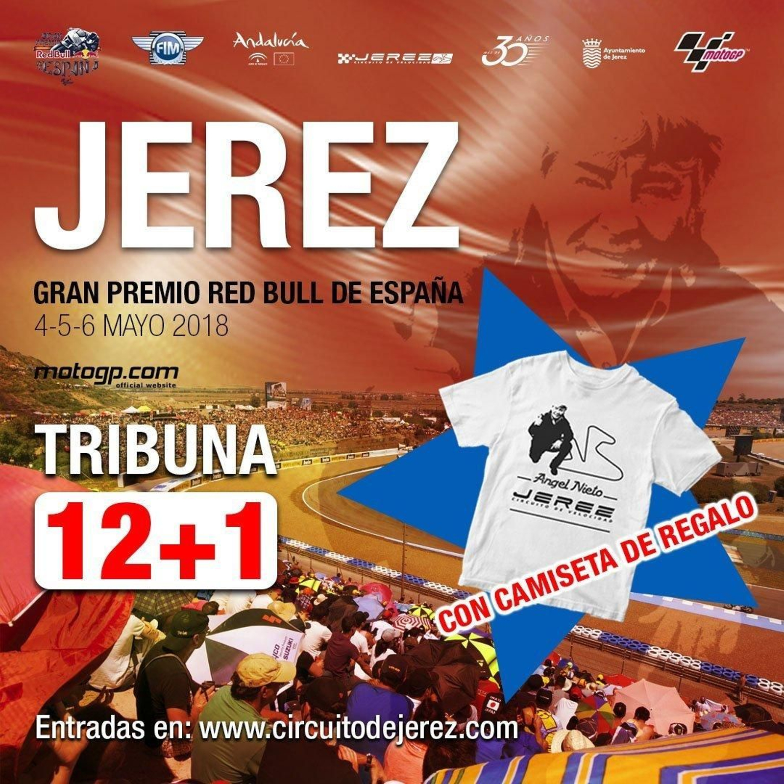 Nueva tribuna 12+1 en el Circuito, 		en la curva Ángel Nieto