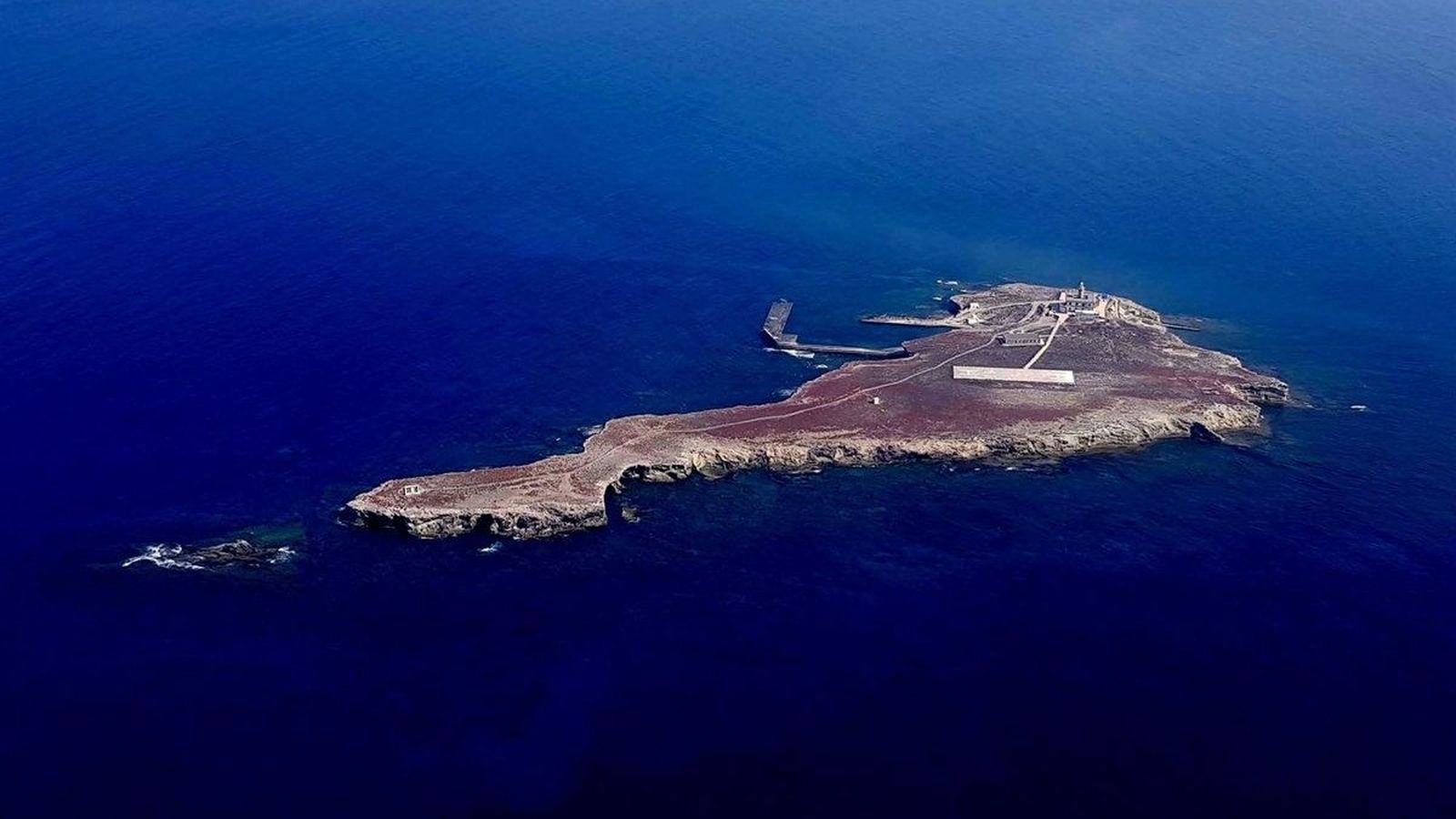 Vista aérea de la isla de Alborán