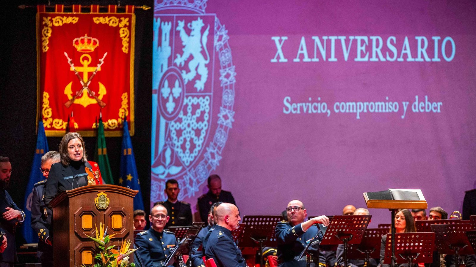 Homenaje al Rey en forma de concierto: la banda de Tercio Sur conmemora el X aniversario del reinado de Felipe VI Homenaje al Rey en forma de concierto: la banda de Tercio Sur conmemora el X aniversario del reinado de Felipe VI