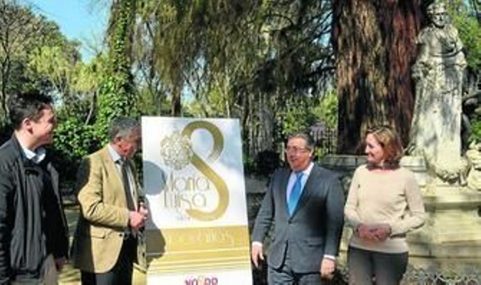 José Luis García, Maximiliano Vílchez, Juan Ignacio Zoido y María del Mar Sánchez Estrella presentaron ayer los actos por el centenario del parque.