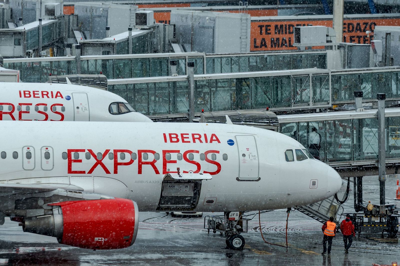 Imágenes de la nevada que ha dejado la borrasca Kristin en Madrid capital