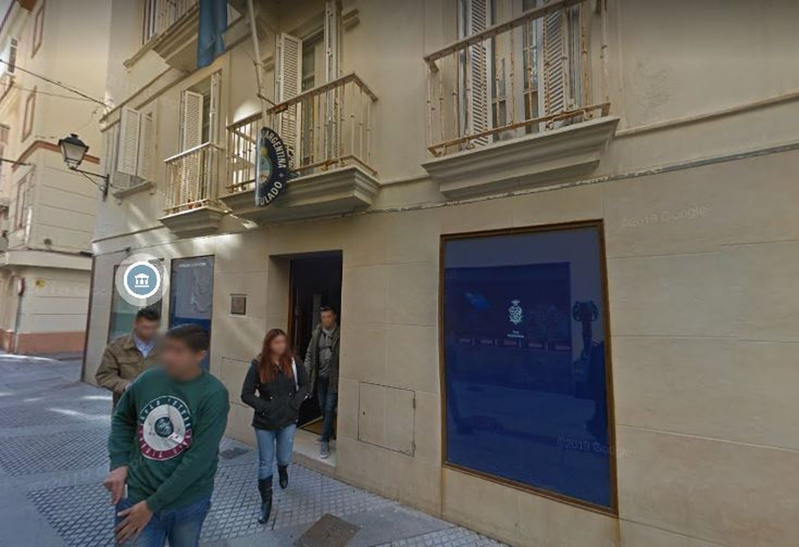 La sede del Consulado de Argentina en Cádiz, en la calle Presidente Rivadavia
