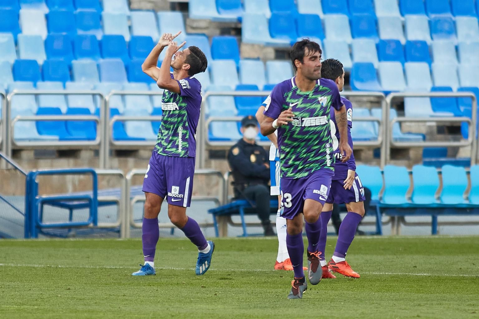 Chavarría celebra su gol.