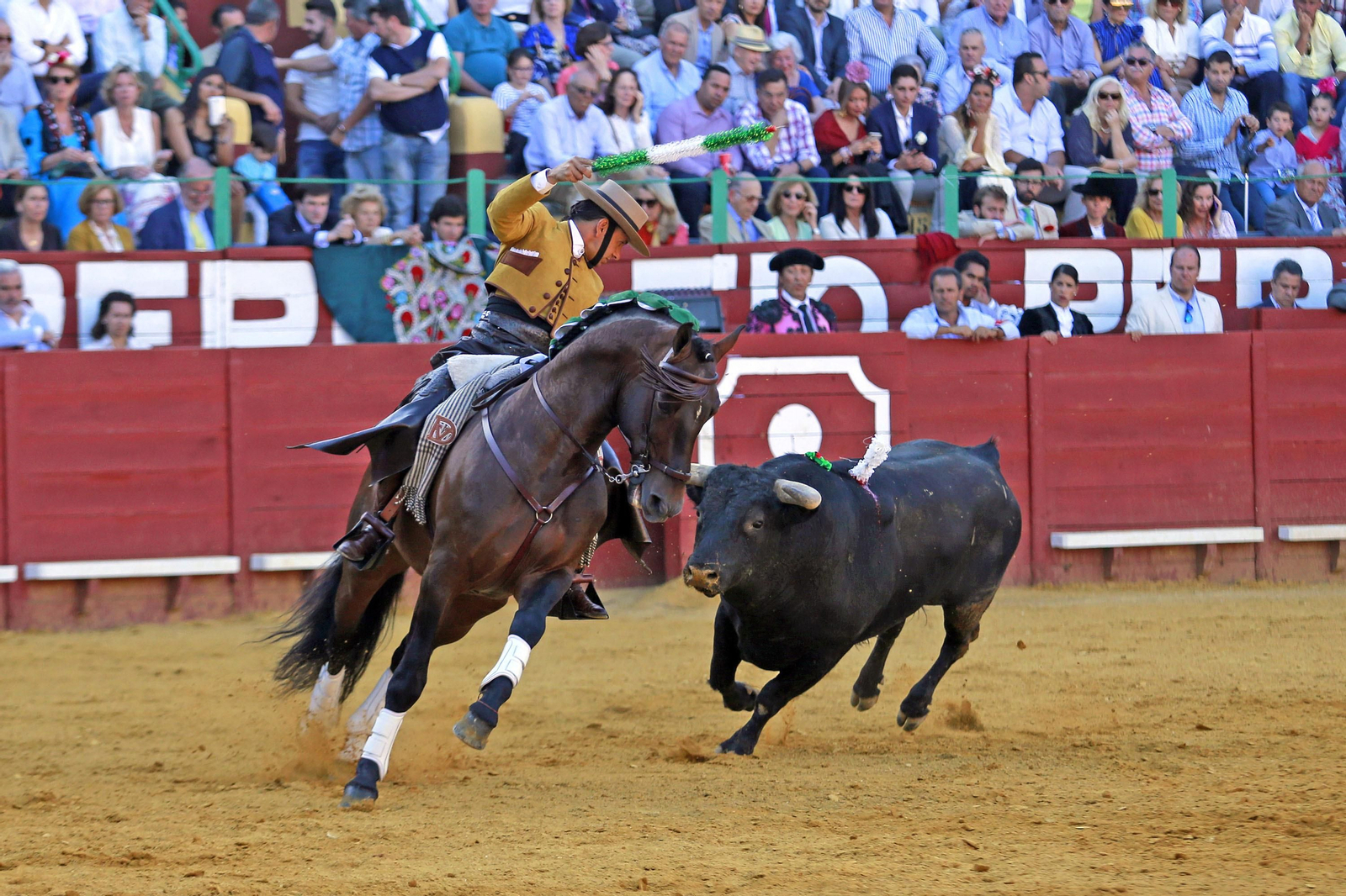 Corrida de Rejones en la plaza de Toros de Jerez