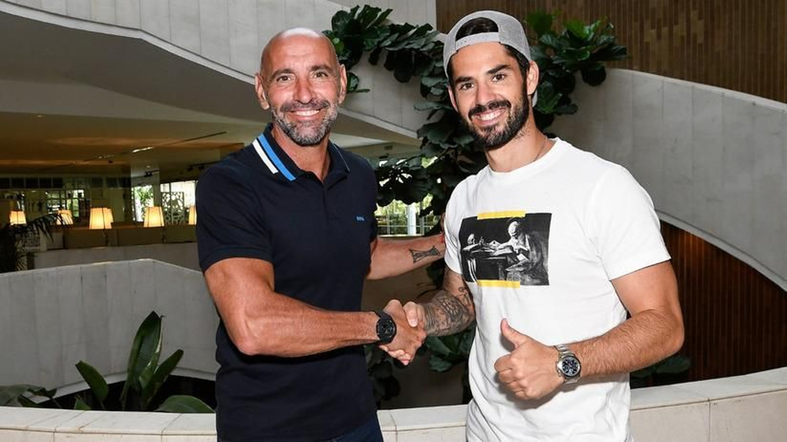 Monchi e Isco.
