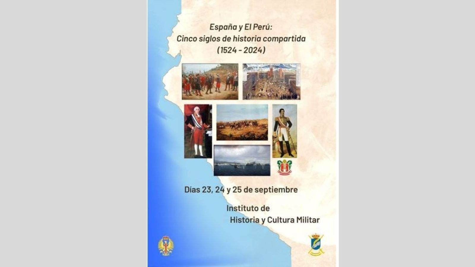 Cartel de las jornadas de historia militar en Madrid.