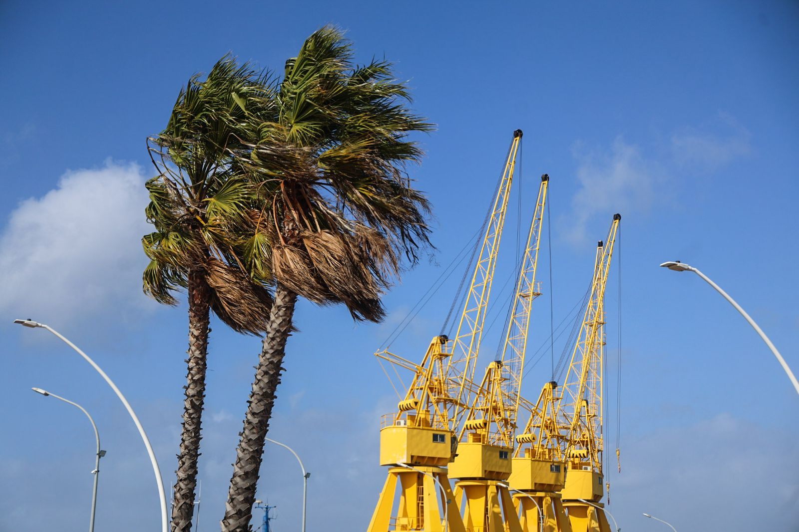 Fotografías del ambiente en la ciudad con el paso de la borrasca Leonardo
