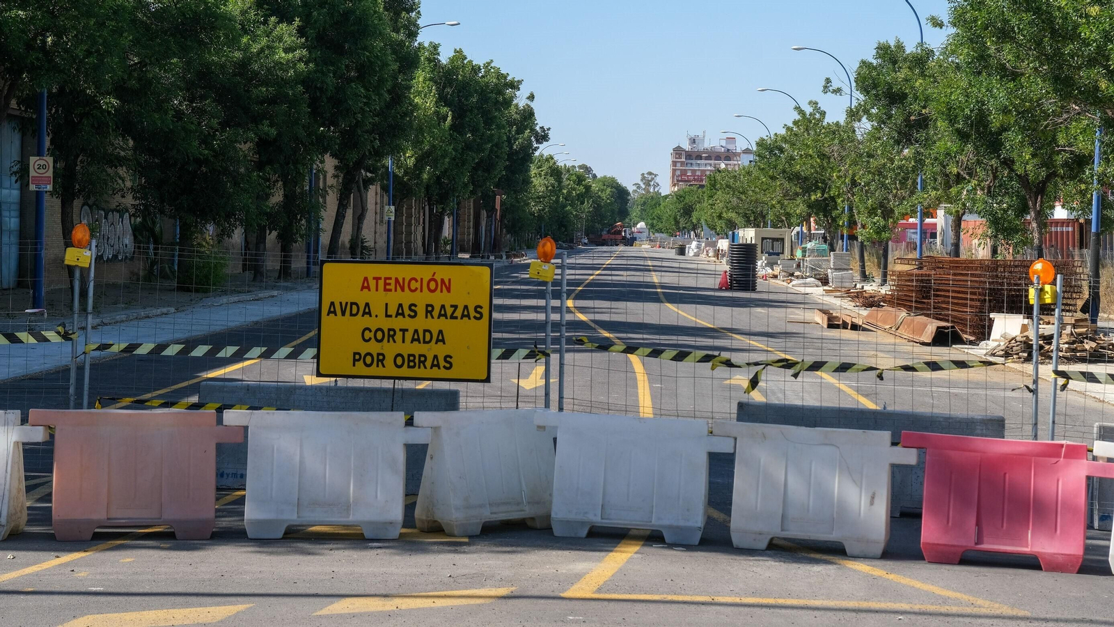 Situación actual de las obras de la Avenida de las Razas.