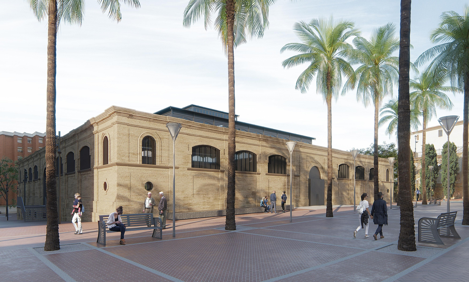 Vista del estado en que quedará la fachada del edificio desde el Paseo Santa Fe en su esquina con la calle Velarde, según recoge el proyecto a ejecutar.