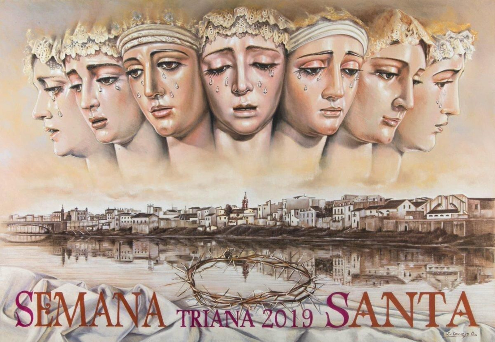 Cartel de la Semana Santa de Triana 2019, obra de Sergio Cornejo