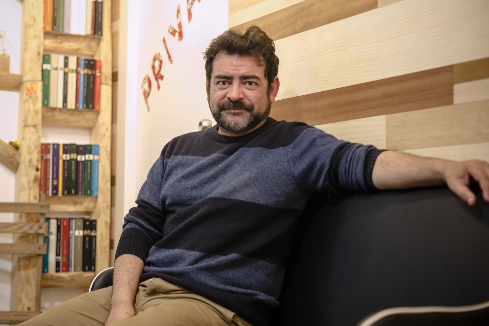 Miguel Ángel García Argüez 'Chapa' durante una entrevista.