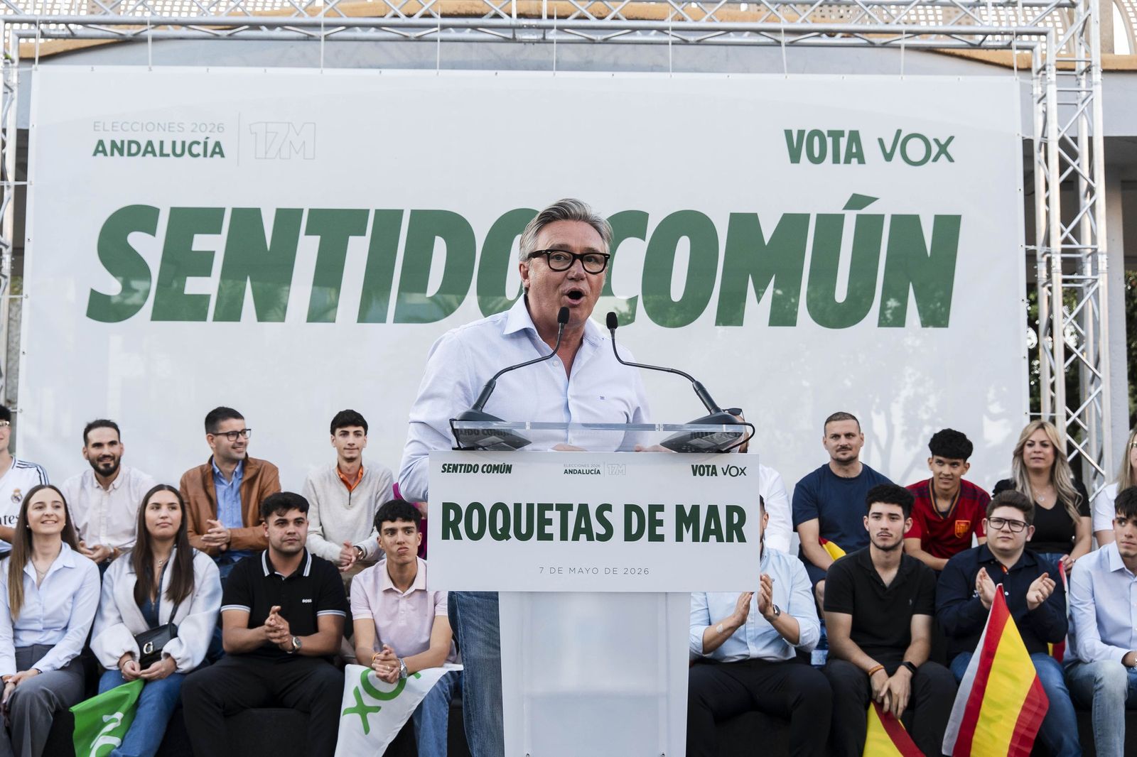 Las imágenes del mitin de Vox con Santiago Abascal y Manuel Gavira en ...
