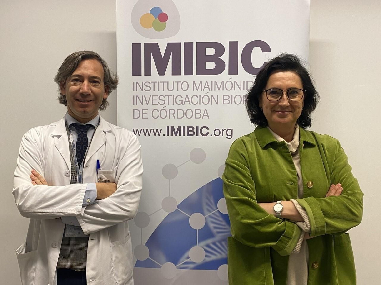Pablo Pérez y María del Mar Malagón, en la sede del Imibic.