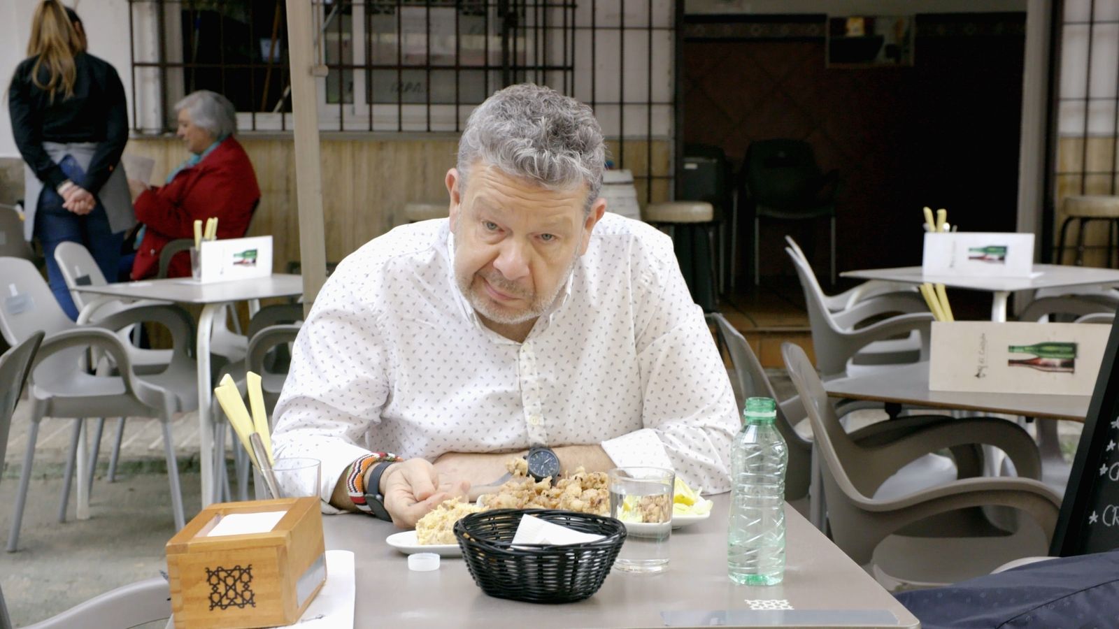 Alberto Chicote y su plato de puntillitas en El Callejón de Algeciras