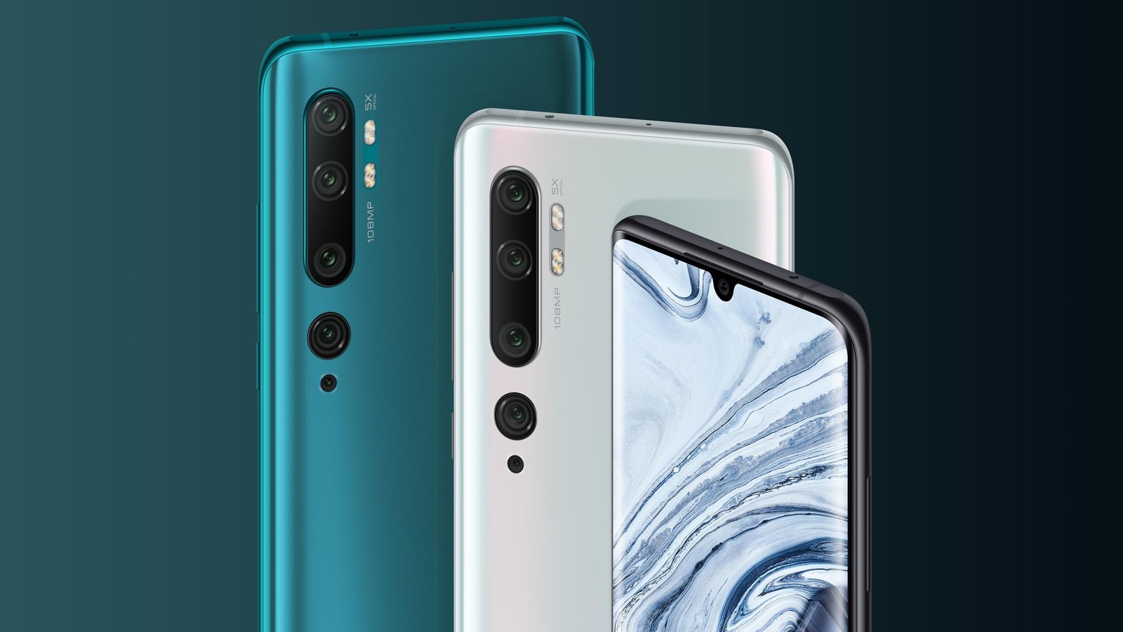 Los distintos colores del Xiaomi Mi Note 10.