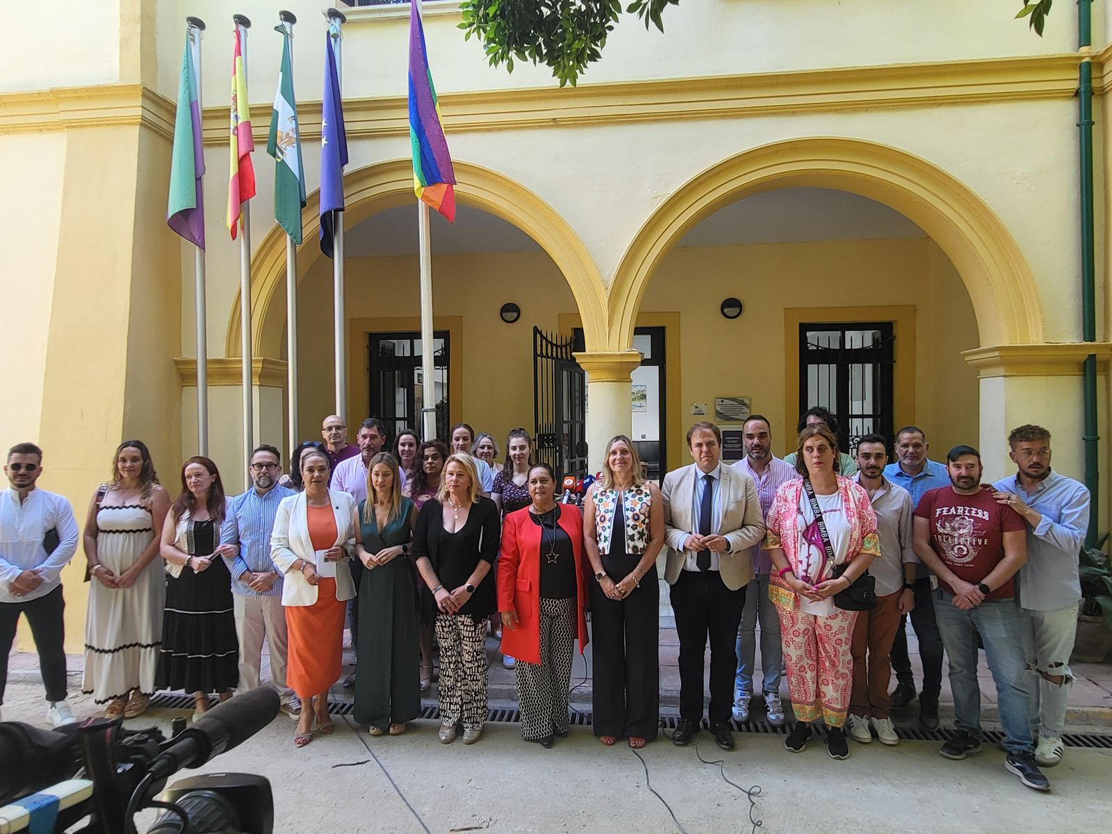 El acto del Orgullo LGTBI en la Mancomunidad, este jueves.
