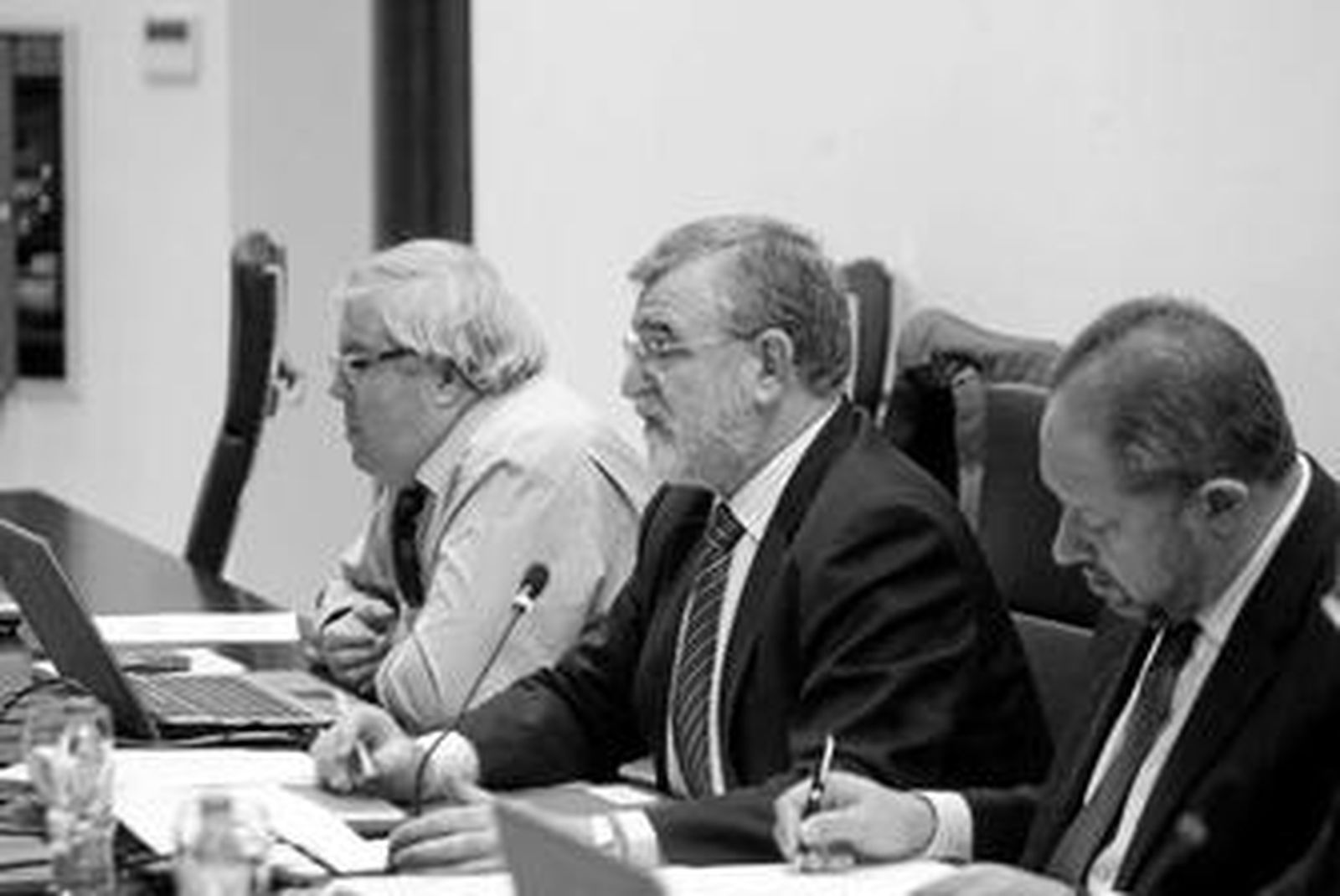 Aguilar, Roldán Nogueras y Torralbo, ayer en la sesión del consejo de gobierno.