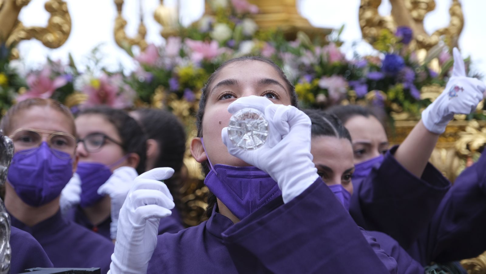 Procesión del Encuentro en Almería, en imágenes.