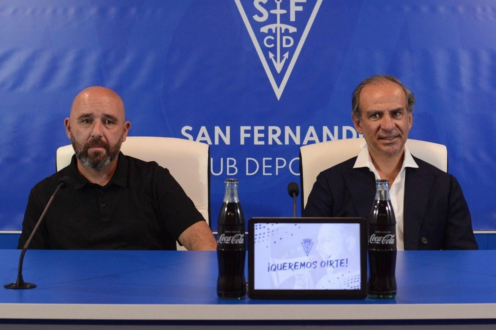 Castro y Fusco, durante el acto de presentación.