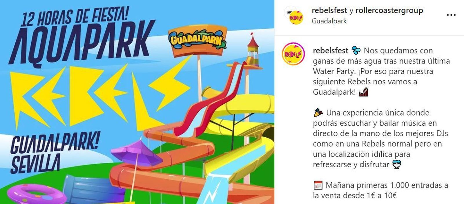 'Flyer' de la cuenta oficial de Instagram del festival
