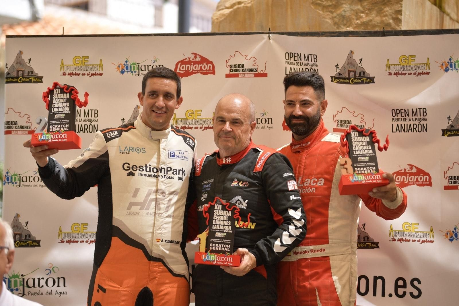 Podio de la carrera en la prueba masculina