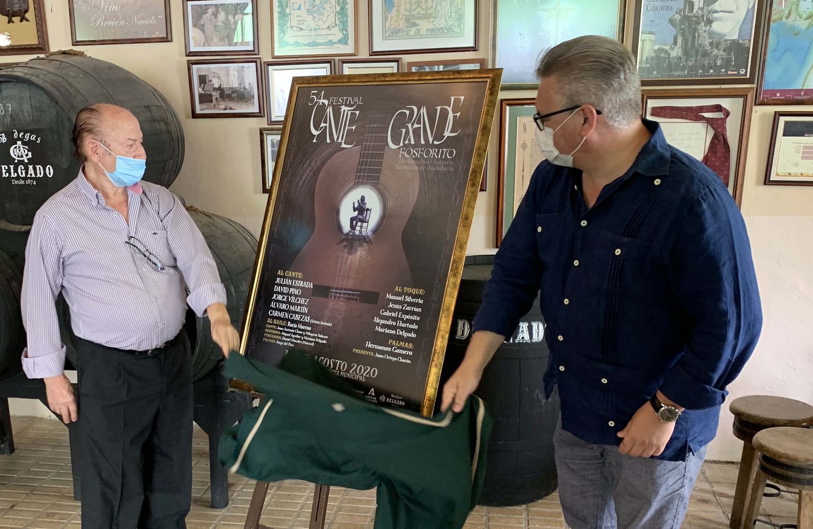 Fosforito y Esteban Morales durante la presentación del cartel.