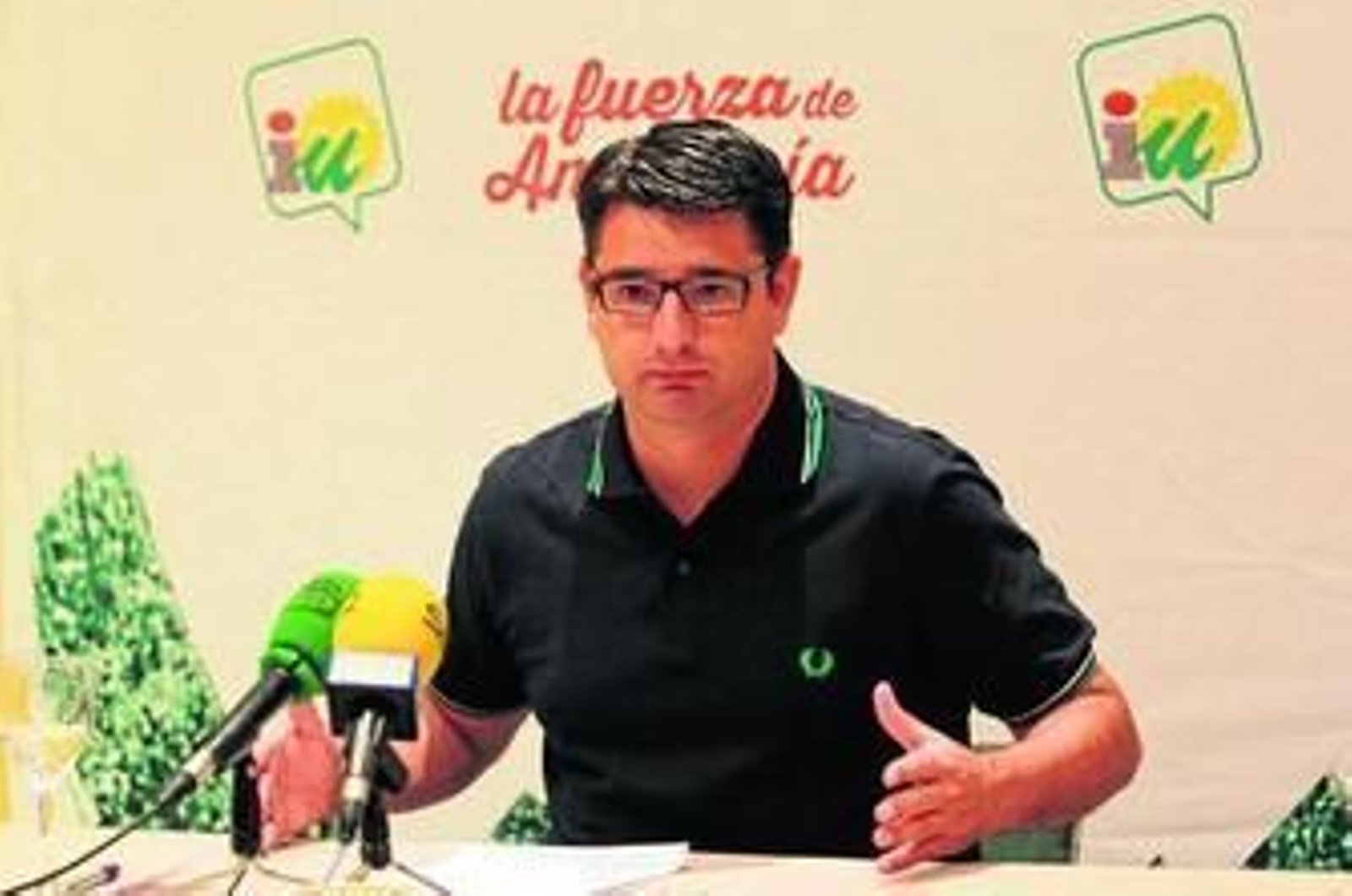 El candidato de IU a la alcaldía de Córdoba, Pedro García, ayer.