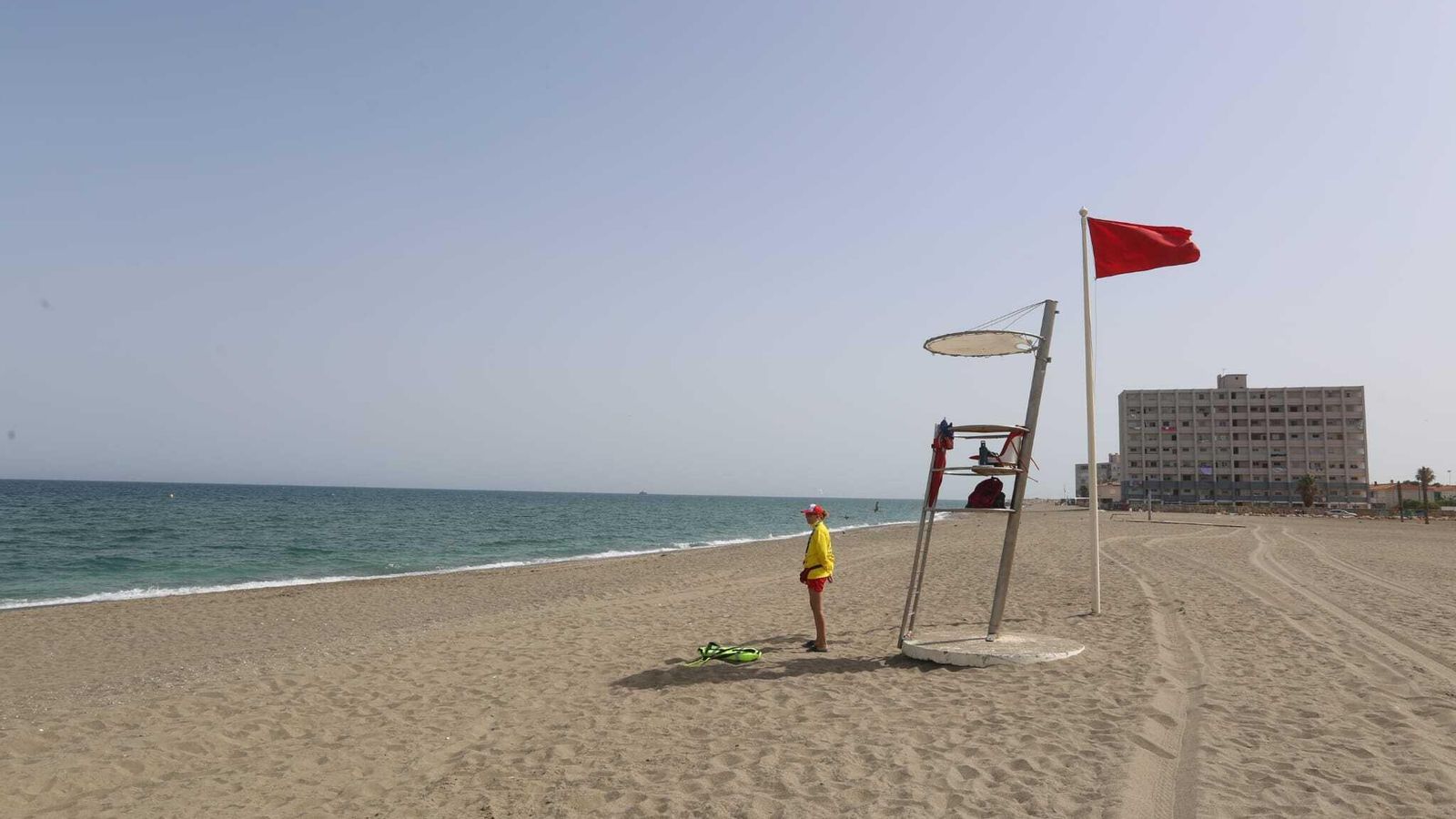La playa de Sacaba tras el desalojo el pasado martes.