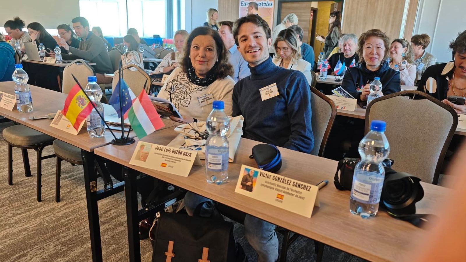 Magdalena Garrido y José Luis Buzón, durante el congreso.