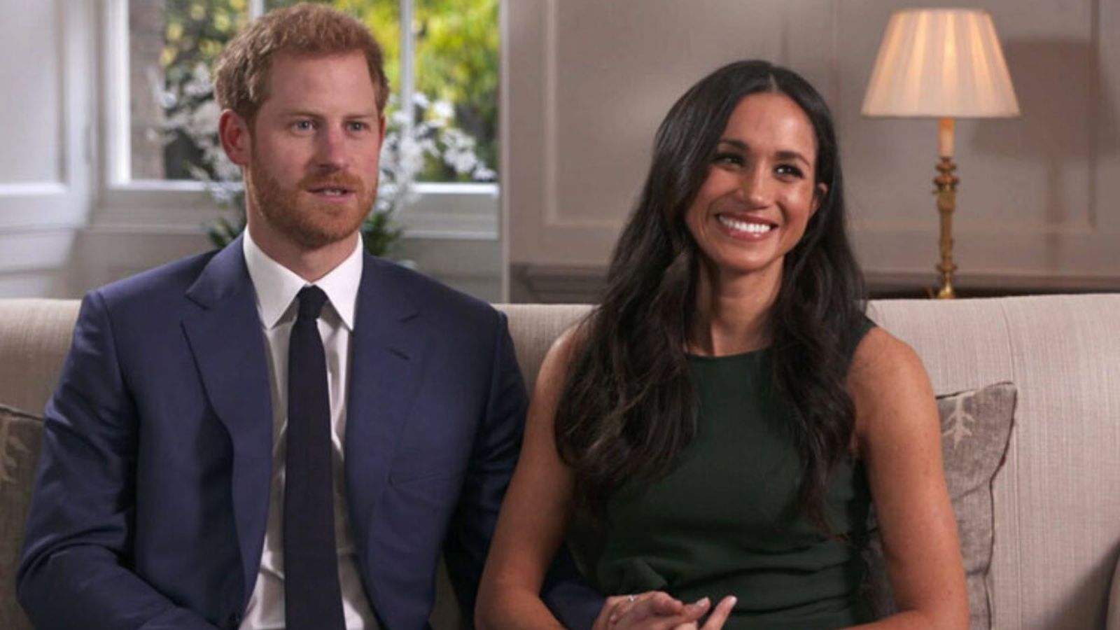El príncipe Enrique y Meghan  Markle, en una entrevista en televisión.