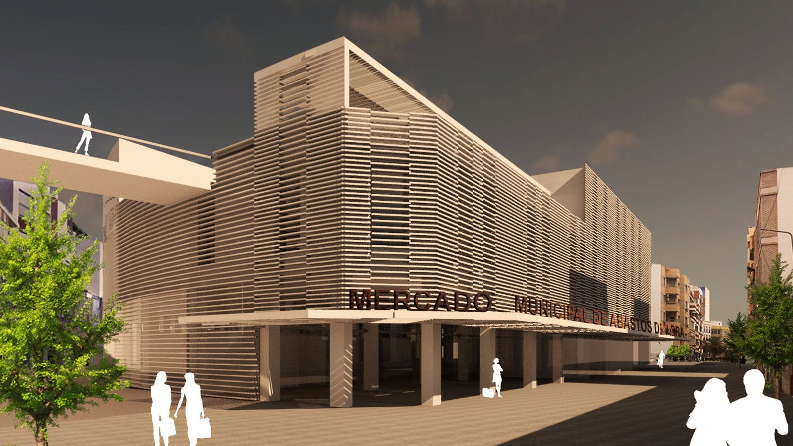 Maqueta del proyecto del futuro mercado central de Adra.
