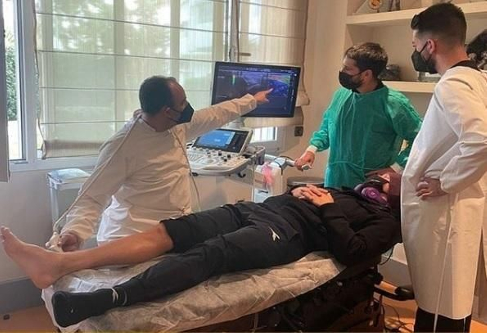 Davidovich, pasando pruebas médicas.