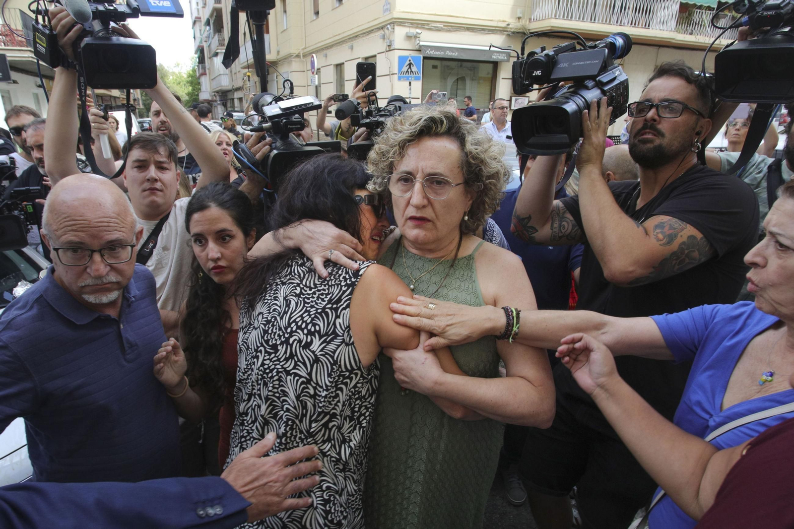 Juana Rivas, en el acto de entrega de su hijo menor el pasado julio