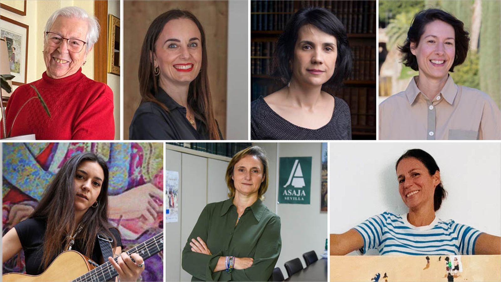 Carmen Mochales, Ana Belén Morales, Lola Yesares, Raquel Ajates, Marta Soto, María Morales y Cristina Vázquez.