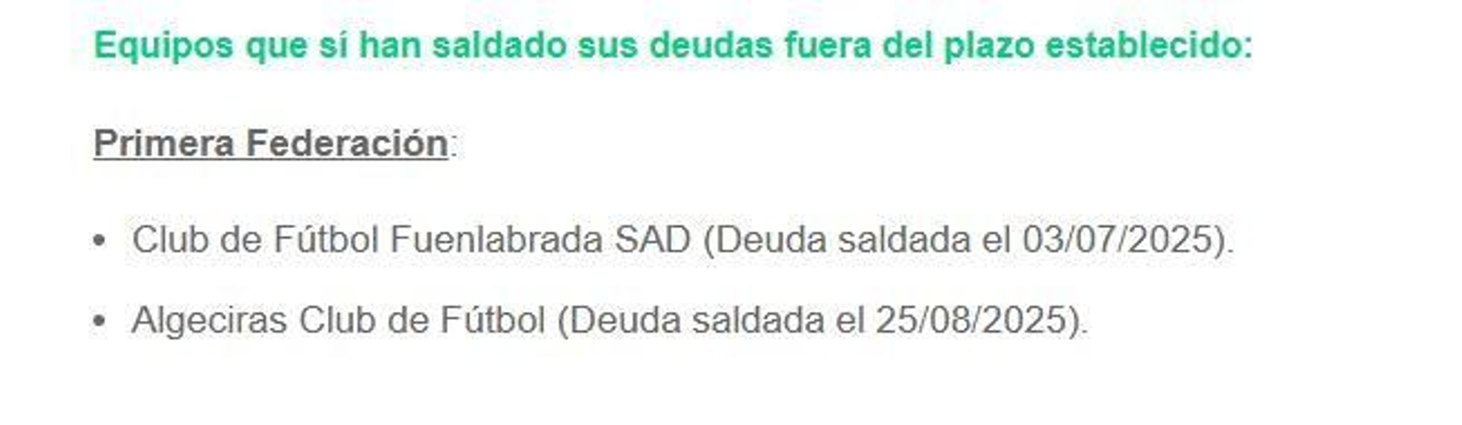 Captura de imagen de la web de la AFE.