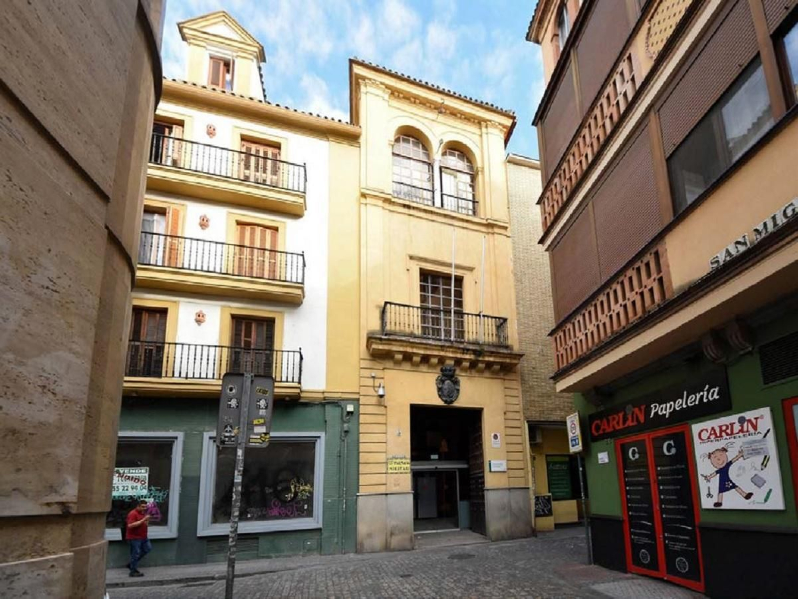 Fachada a la calle Jesús del Gran Poder, de la antigua casa de los marqueses de Montefuerte