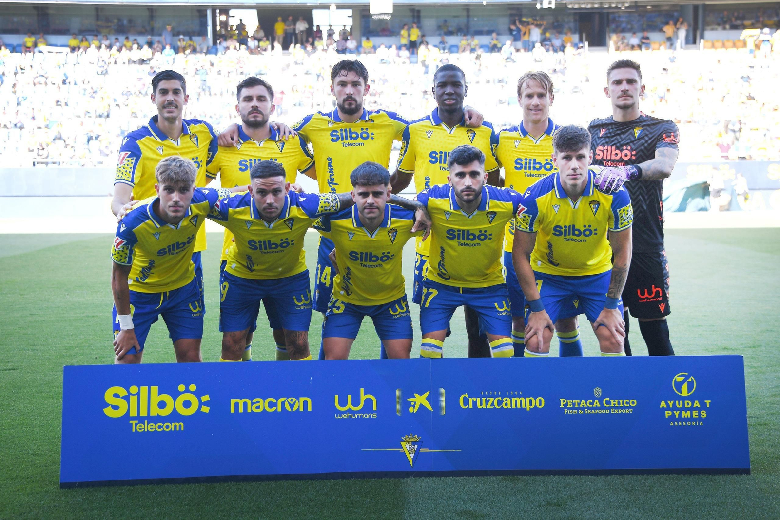 Formación inicial del Cádiz en el partido contra el Huesca.