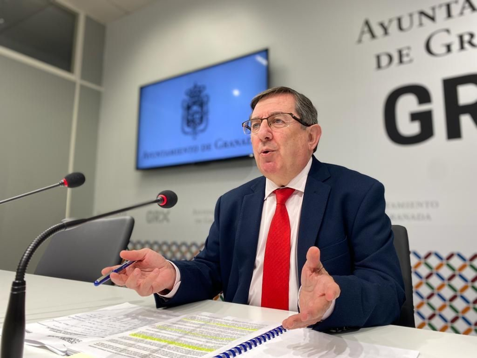 Luis González durante su intervención