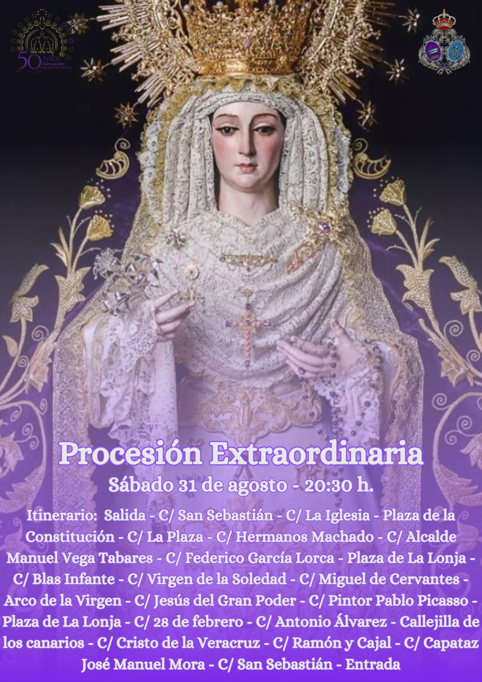 Itinerario de la extraordinaria de la Soledad