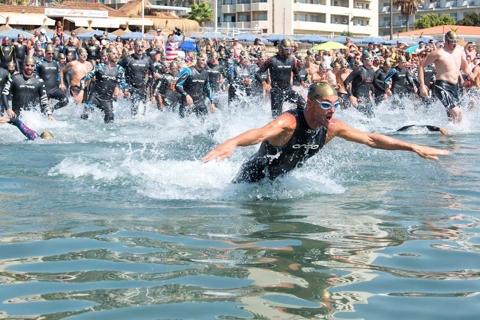 Una prueba a nado en una imagen de archivo.