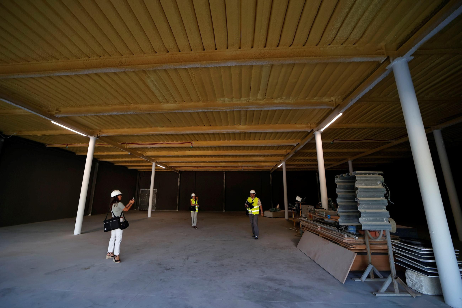 Visita a las obras del Pabellón del Siglo XV.